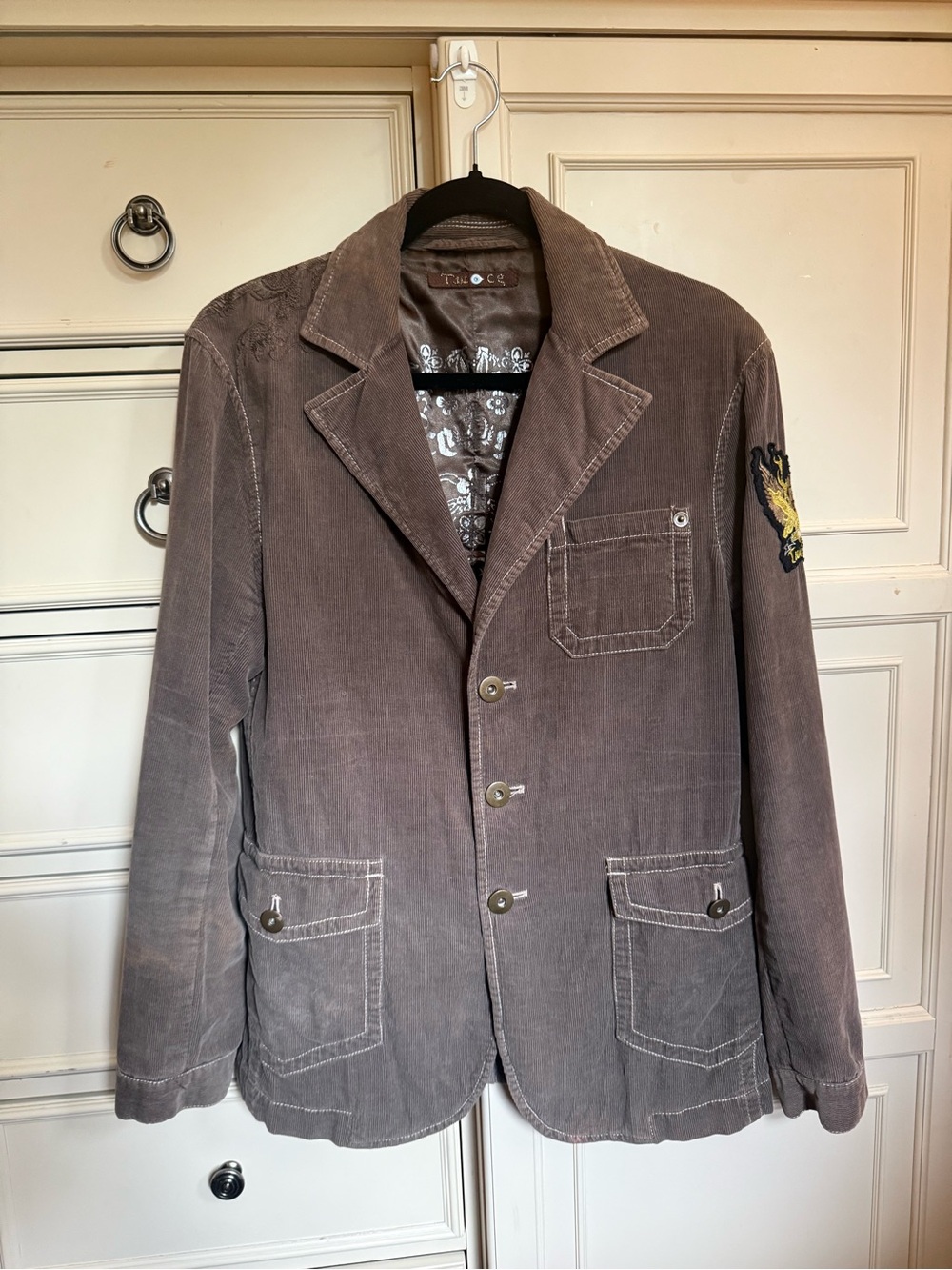 Medium Corduroy Unique Embroidered Blazer